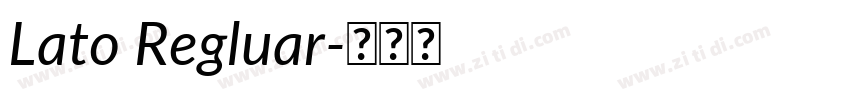 Lato Regluar字体转换
